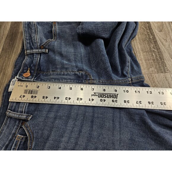 (3/$35) Croft & Barrow Jeans Womens 12 Blue Mid Rise Straight Leg Stretch Pants - Picture 11 of 12